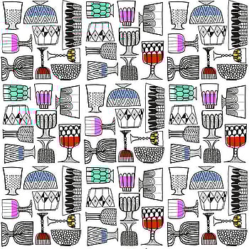 Galerie Wallcoverings Product Code 14100 - Marimekko 5 Wallpaper Collection - White Black Pink Red Yellow Green Blue Colours -  