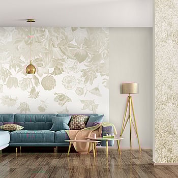 Galerie Wallcoverings Product Code 18004 - Tropical Wallpaper Collection - Almond Colours -  