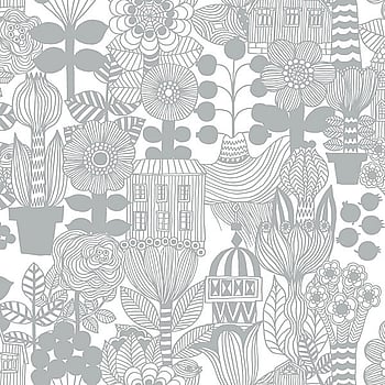 Galerie Wallcoverings Product Code 23305 - Marimekko 5 Wallpaper Collection - Grey White Colours -  