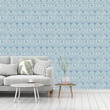 Galerie Wallcoverings Product Code 51019 - Blomstermala Wallpaper Collection - Blue White Colours -  