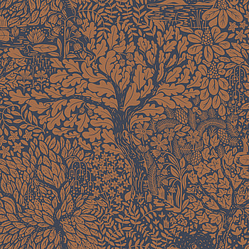 Galerie Wallcoverings Product Code 83106 - Hjarterum Wallpaper Collection - Blue Orange Colours -  
