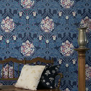 Galerie Wallcoverings Product Code ET12112 - Arts and Crafts Wallpaper Collection - Blue White Beige Pink Colours -  