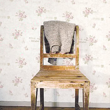 Galerie Wallcoverings Product Code G45085 - Vintage Roses Wallpaper Collection - Pink Cream Colours -  