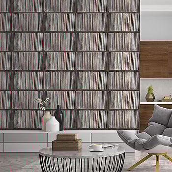 Galerie Wallcoverings Product Code G45385 - Grunge Wallpaper Collection - Black Multi-Coloured Colours -  