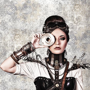 Galerie Wallcoverings Product Code G56221 - Steampunk Wallpaper Collection - Silver Grey Colours -  