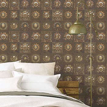Galerie Wallcoverings Product Code G56227 - Steampunk Wallpaper Collection - Bronze Brown Colours -  