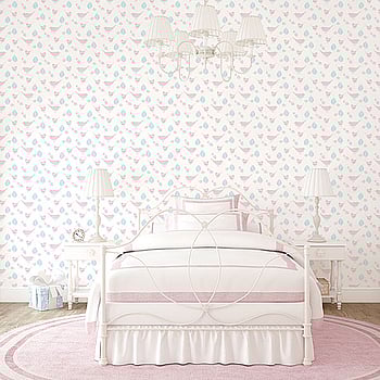 Galerie Wallcoverings Product Code G56539 - Just 4 Kids 2 Wallpaper Collection - Pink White Blue Colours -  