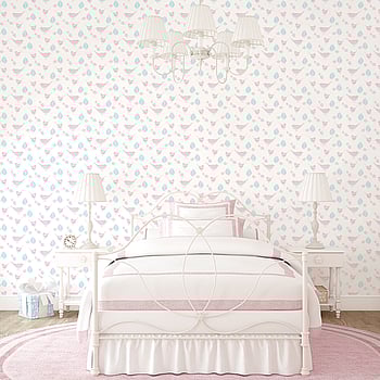 Galerie Wallcoverings Product Code G56539 - Just 4 Kids 2 Wallpaper Collection - Pink White Blue Colours -  