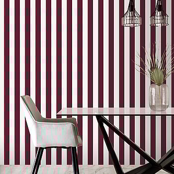 Galerie Wallcoverings Product Code G68050 - Smart Stripes 3 Wallpaper Collection - Cranberry Colours -  