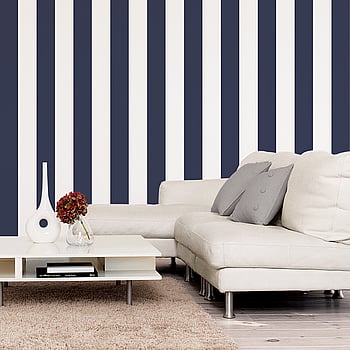 Galerie Wallcoverings Product Code SH34556 - Simply Stripes 3 Wallpaper Collection - Navy Colours -  