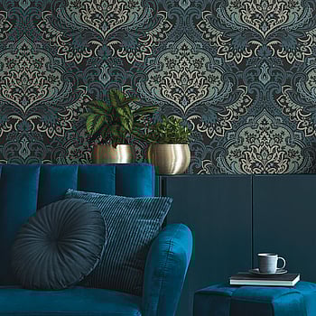 Galerie Wallcoverings Product Code TJ40712 - Mulberry Tree Wallpaper Collection - Blue Colours -  